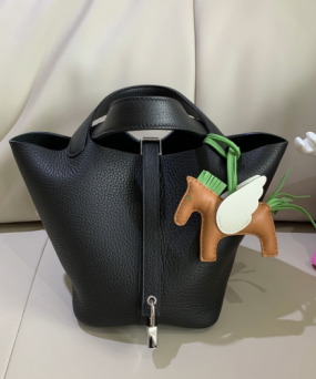 에르메스 피코탄 락18 블랙 은장 끌레망스 가죽